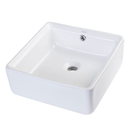 Eago EAGO BA130 15" SQUARE CERAMIC ABOVE MOUNT BATHROOM BASIN VESSEL SINK BA130